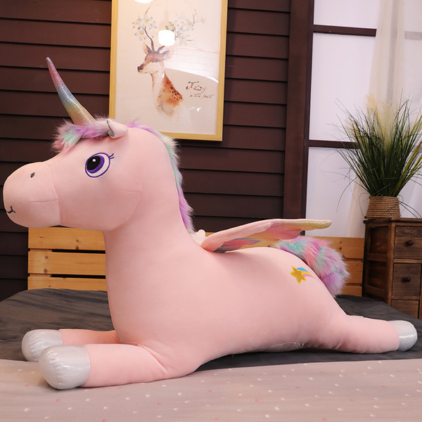 Cute Rainbow Angel Unicorn Plush Soft Toy for Baby Doll